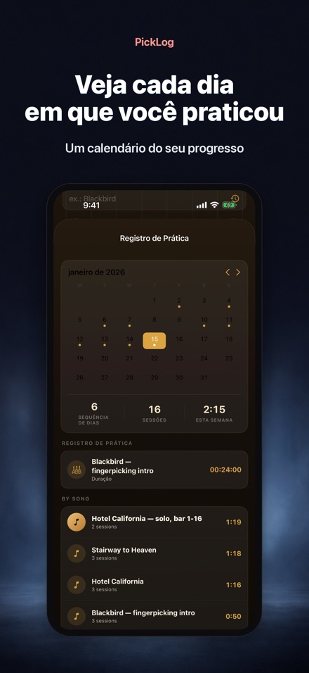 PickLog: Cronômetro de Violão 3
