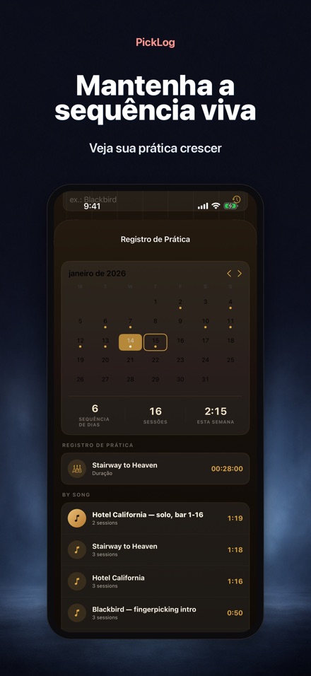 PickLog: Cronômetro de Violão 4