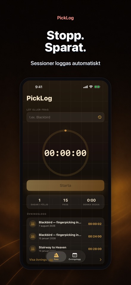PickLog: Gitarrövnings-timer 7