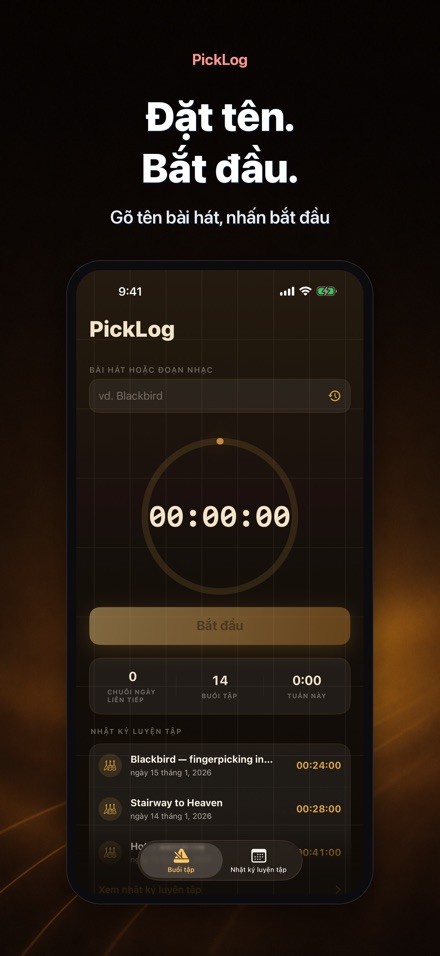 PickLog: Đồng Hồ Tập Guitar 2