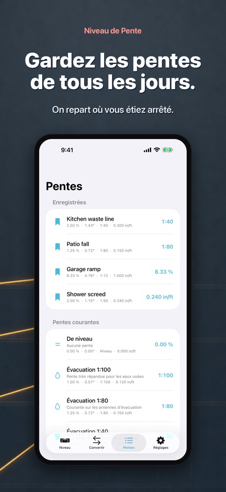 Niveau de pente et dénivelé 5