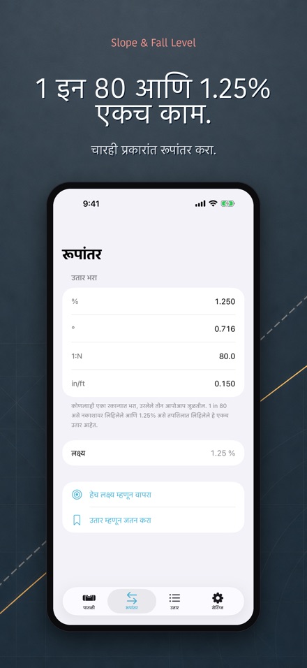 उतार आणि लेव्हल मीटर 4