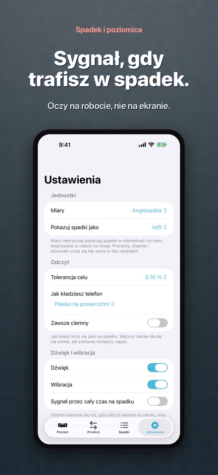 Spadek i poziomica 10