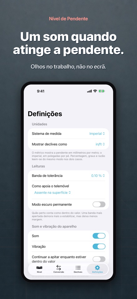 Nível de Pendente e Queda 10