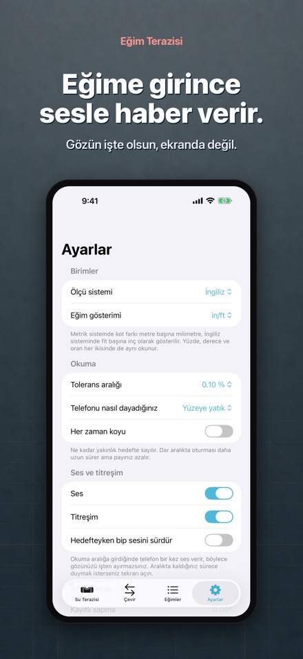 Eğim ve Meyil Terazisi 10