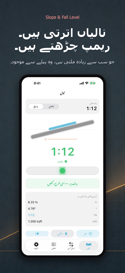 ڈھلان اور نکاس لیول 6
