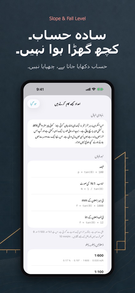 ڈھلان اور نکاس لیول 9
