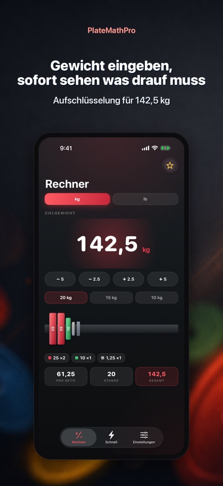 PlateMathPro: Hantelscheiben