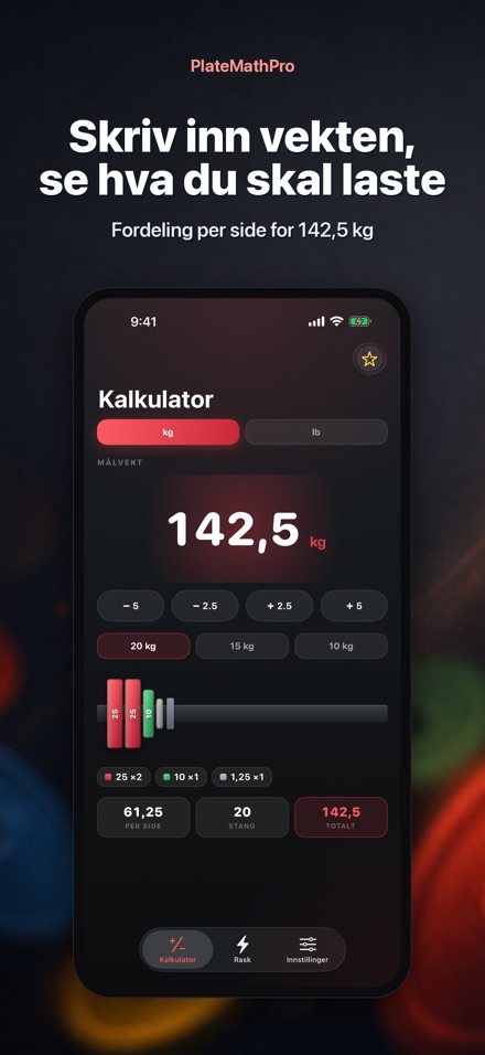 PlateMathPro: Vektskiver