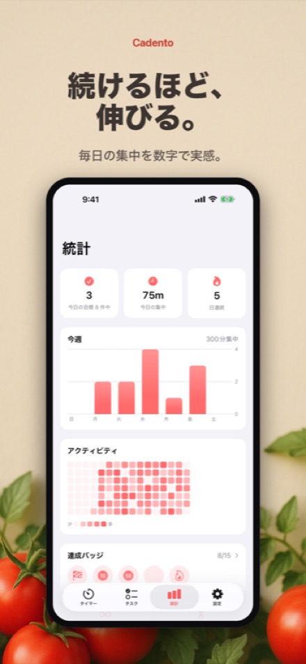 積み重なる集中を可視化