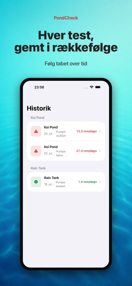 PondCheck: utæt bassin 8