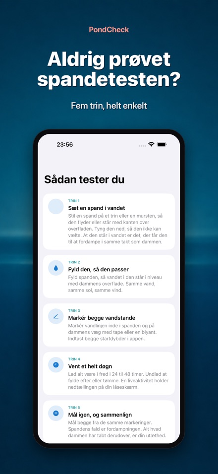 PondCheck: utæt bassin 9