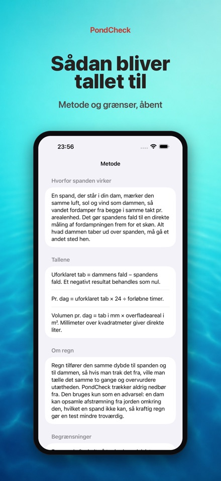 PondCheck: utæt bassin 10