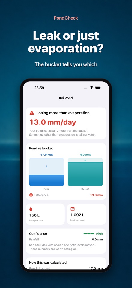 PondCheck: Pool Leak Test