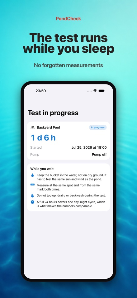 PondCheck: Pool Leak Test 4