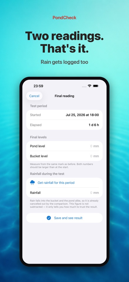 PondCheck: Pool Leak Test 5