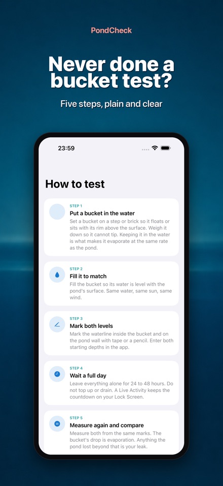 PondCheck: Pool Leak Test 9