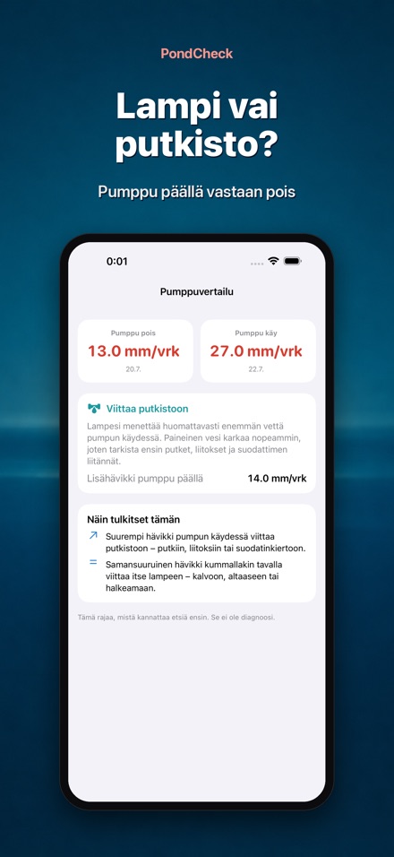 PondCheck: vesivuoto 3