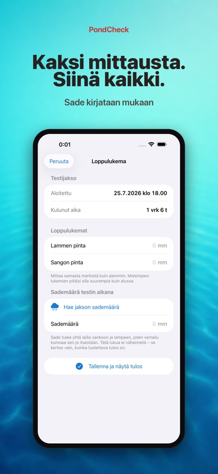 PondCheck: vesivuoto 5