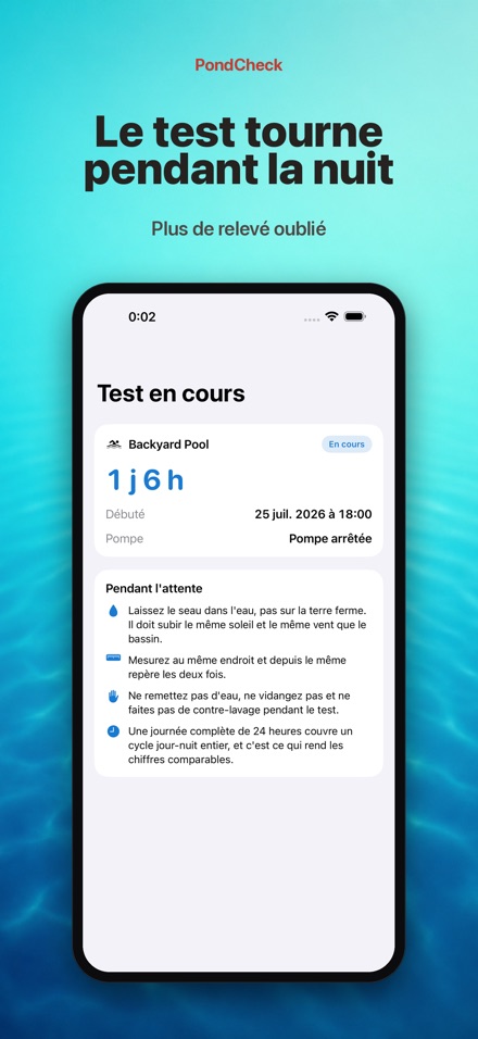 PondCheck : test de fuite 4