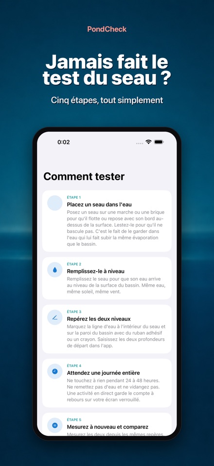 PondCheck : test de fuite 9
