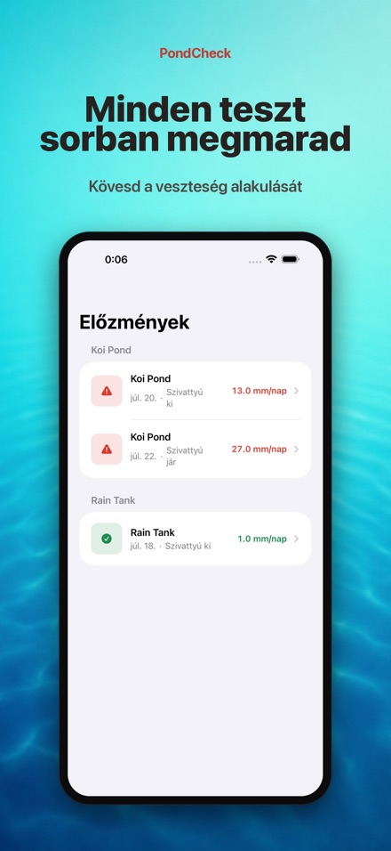 PondCheck szivárgásteszt 8