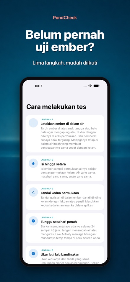 PondCheck tes bocor kolam 9