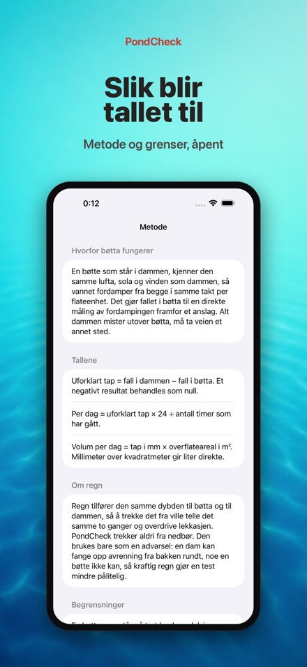 PondCheck: lekkasje 10