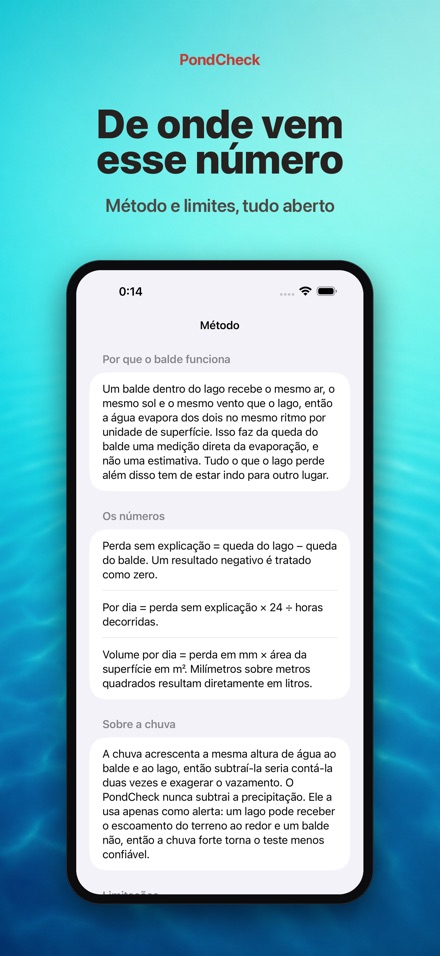 PondCheck: vazamento 10