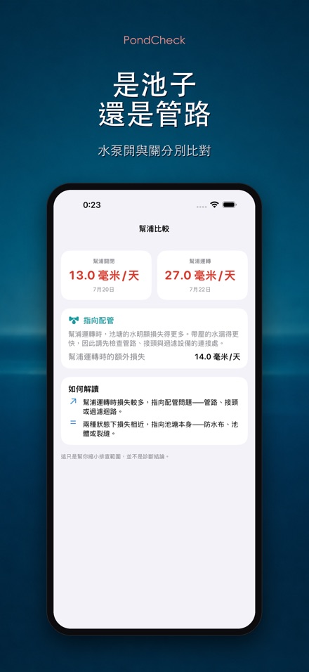 PondCheck 水池漏水檢測 3