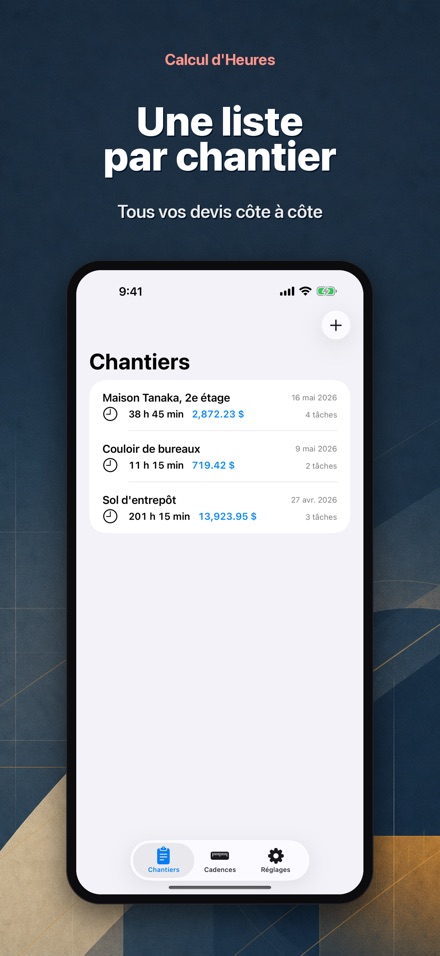 Calcul Temps de Chantier 2