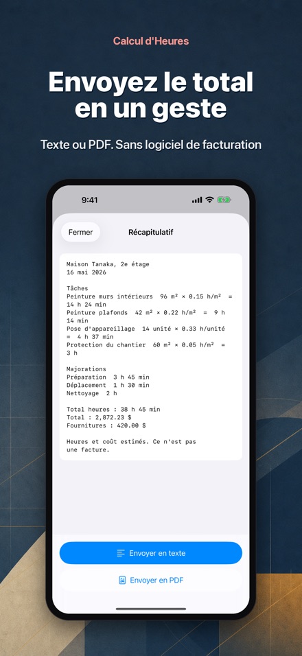 Calcul Temps de Chantier 8