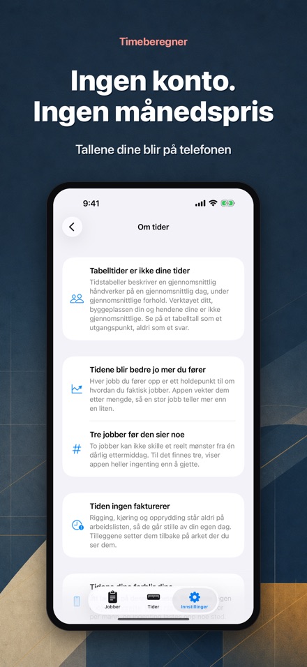 Timekalkyle – arbeidstid 10