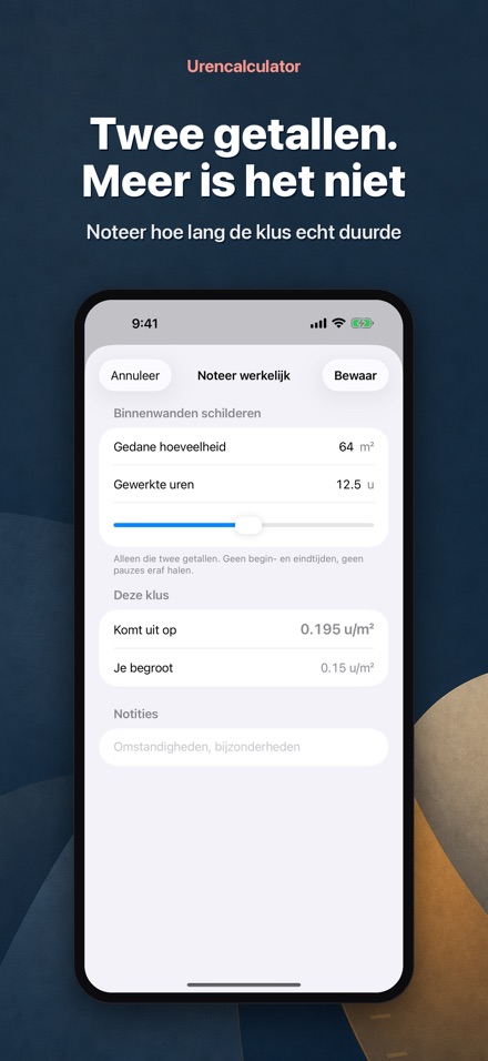 Urencalculatie Vakman 9