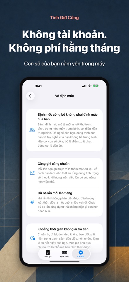 Tính Giờ Công - Báo Giá Thợ 10