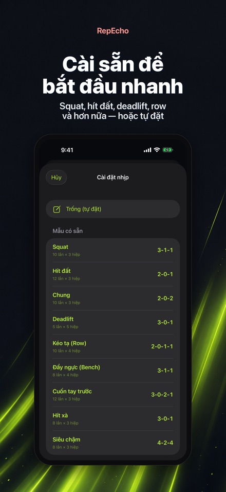 RepEcho: Nhịp tập rep 5
