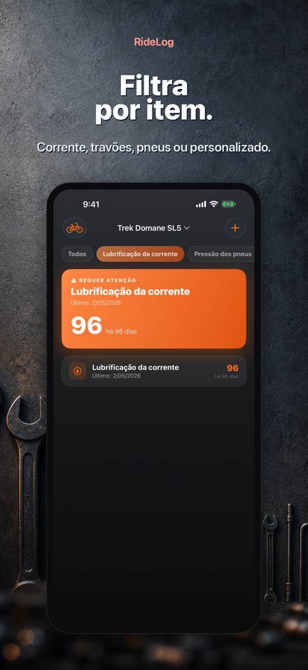 RideLog: Registo de Manutencao 3