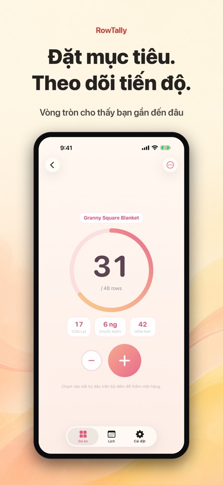 RowTally: Đếm Hàng Đan Len 6