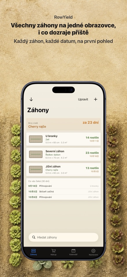 RowYield: Plán Záhonu 1