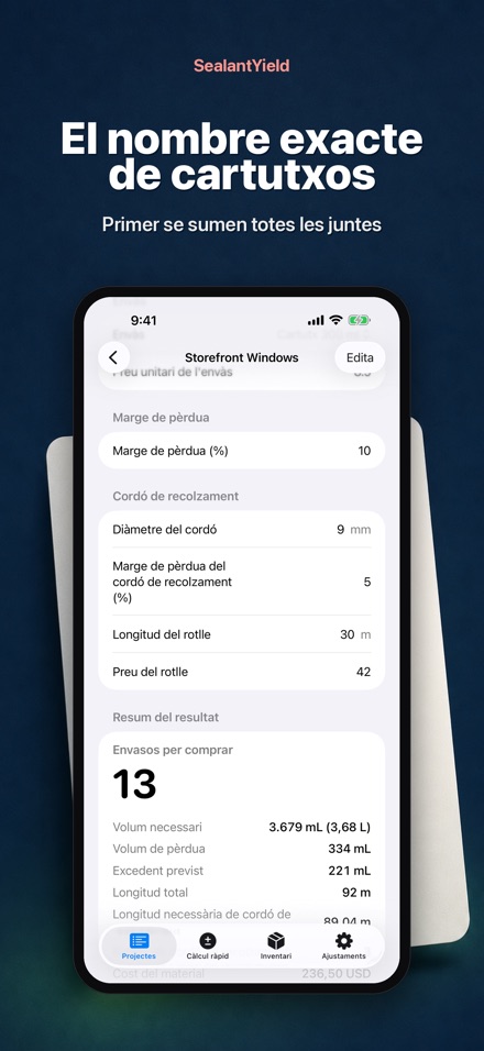 SealantYield Calc. Segellador