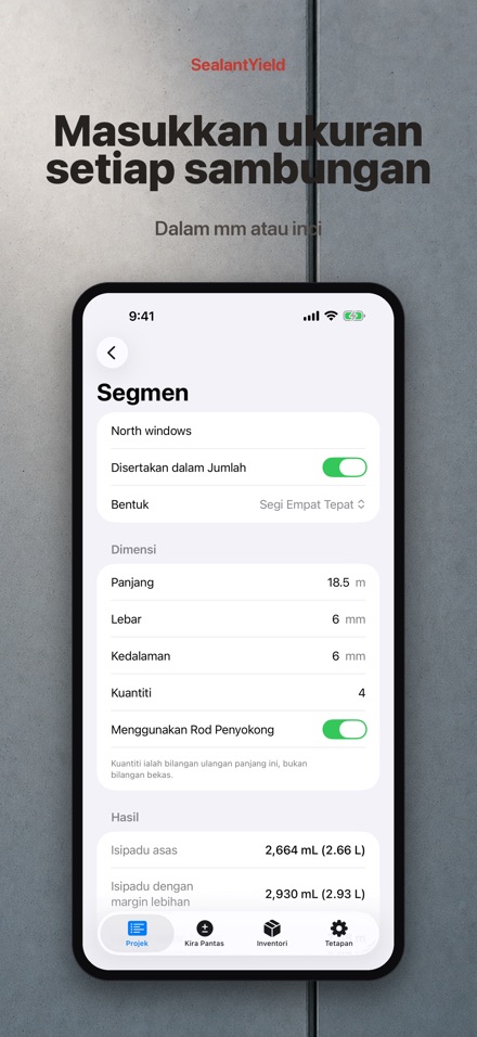 SealantYield Kalkulator Sendi 4