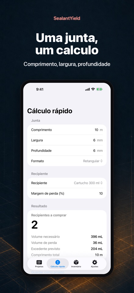 SealantYield Calc. Selante 2