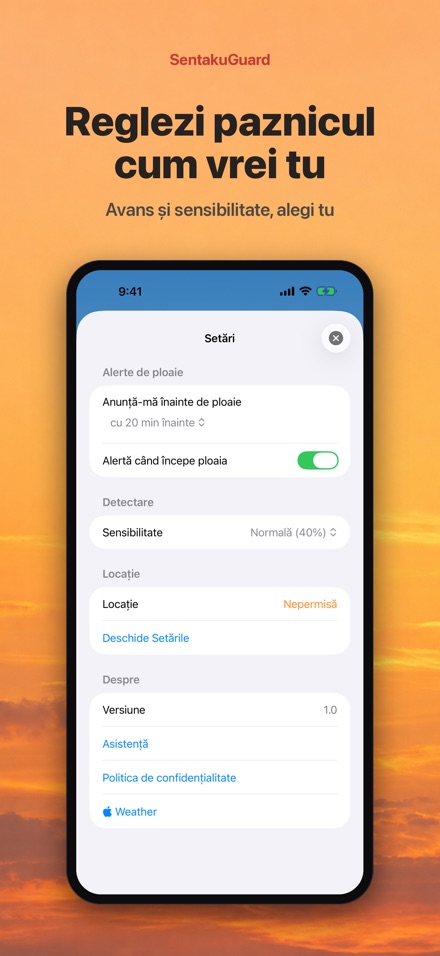 SentakuGuard – Alertă ploaie 10