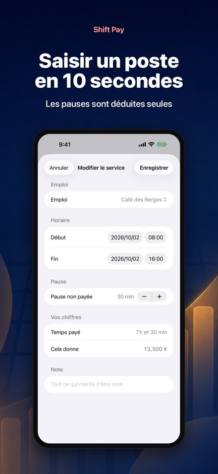 Shift Pay : mes quarts 3