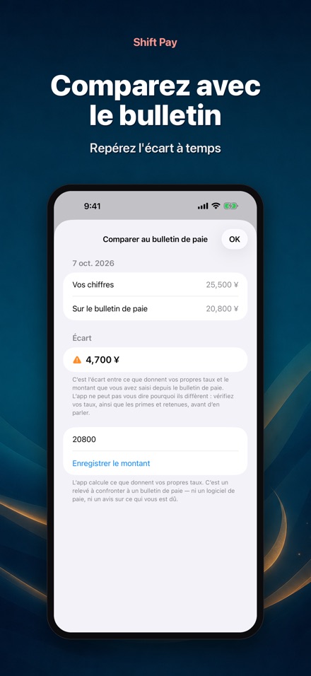 Shift Pay : mes quarts 9
