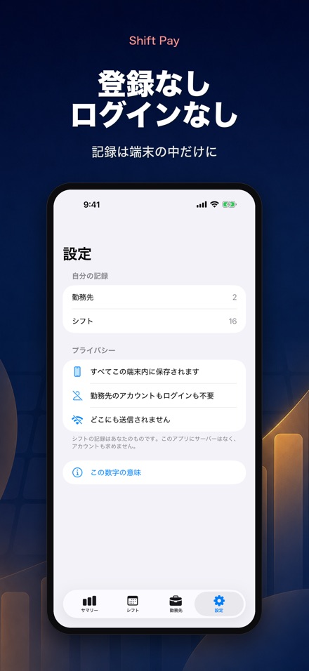 シフト給与計算 - 勤務記録の控え 10