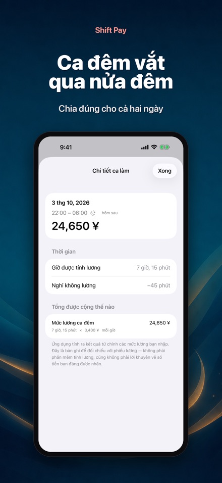 Tính lương ca - Bản ghi ca 5