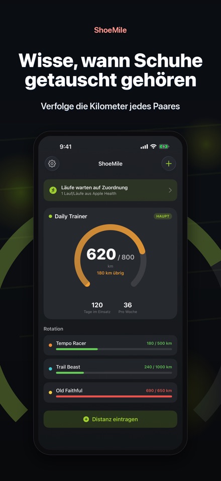 ShoeMile: Laufschuh-Tracker