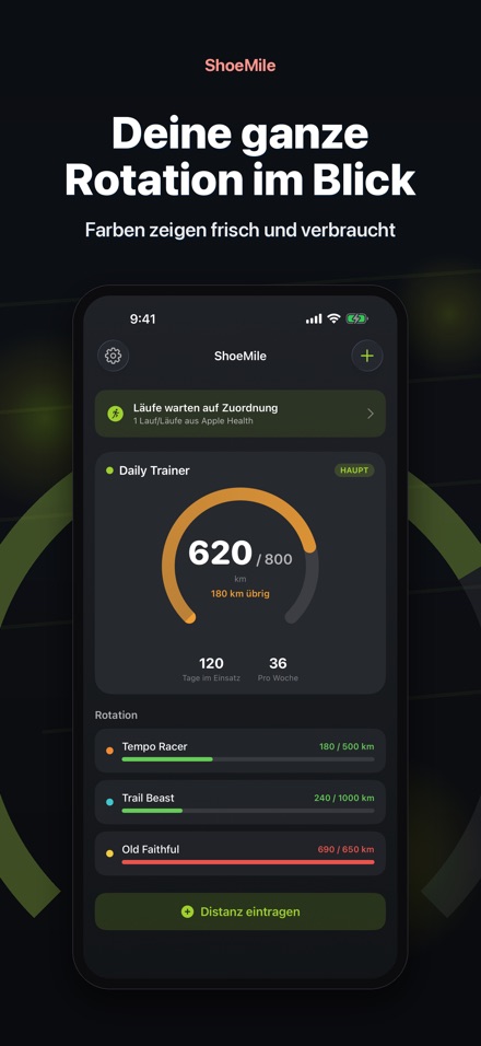 ShoeMile: Laufschuh-Tracker 2