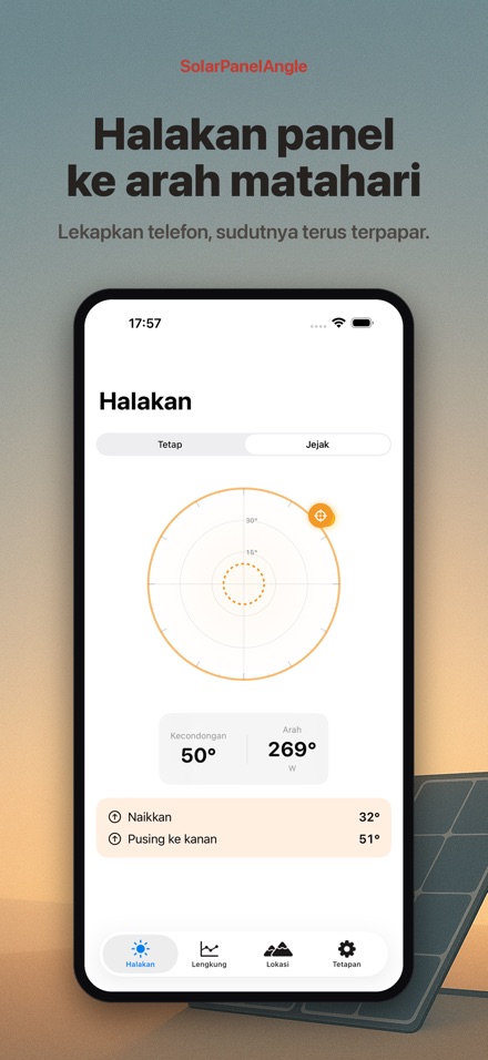 Sudut Panel Solar: Hala